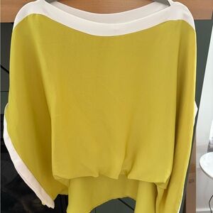 Tyche Vibrant Lime High/Low Top with White Trim